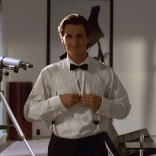 😏 Стикер «Patrick Bateman American Psycho» для Telegram