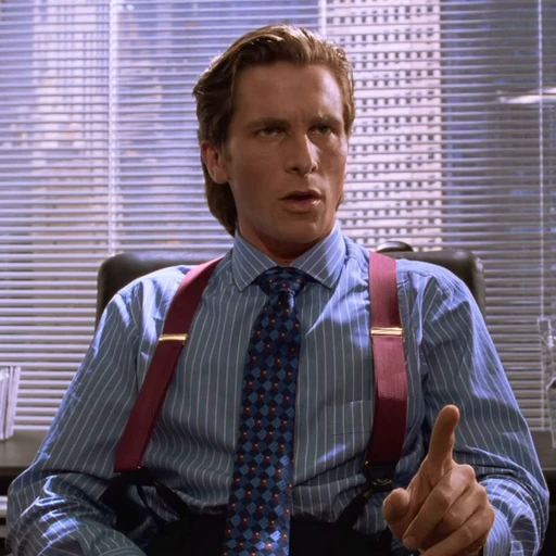 ☝️ Стикер «Patrick Bateman American Psycho» для Telegram