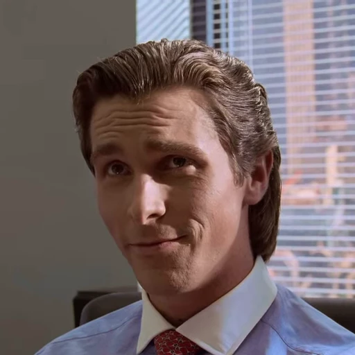😏 Стикер «Patrick Bateman American Psycho» для Telegram