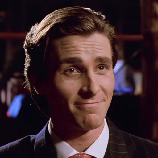 😊 Стикер «Patrick Bateman American Psycho» для Telegram