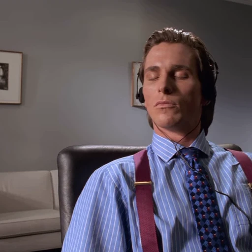 😑 Стикер «Patrick Bateman American Psycho» для Telegram
