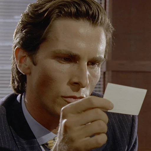 😐 Стикер «Patrick Bateman» для Telegram