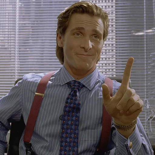 👈 Стикер «Patrick Bateman» для Telegram