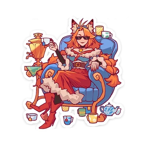 😎 Стикер «Патрикеевна без надписей» для Telegram