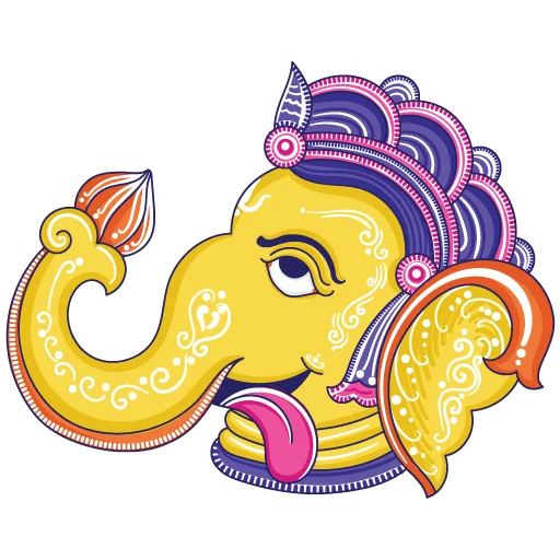 Стикерпак Funky Pattachitra Ganesha для Telegram