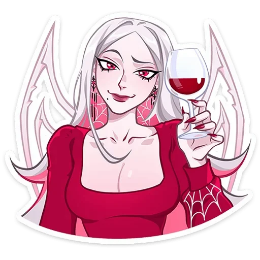 🍷 Стикер «Паучье свидание» для Telegram