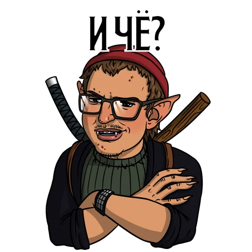 ❔ Стикер «PCHK» для Telegram