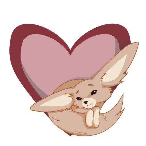 ❤️ Стикер «Персик и Олуша» для Telegram