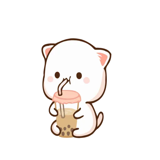 🥤 Стикер «Peach Goma Cats» для Telegram