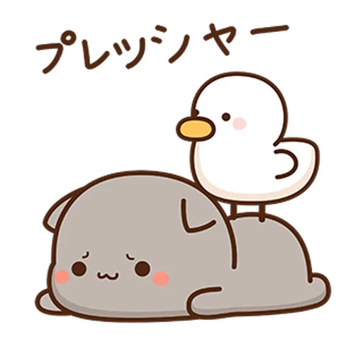 🐤 Стикер «Peach and Goma 10» для Telegram