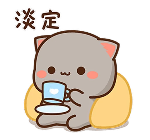 ☕️ Стикер «Peach and Goma 15» для Telegram