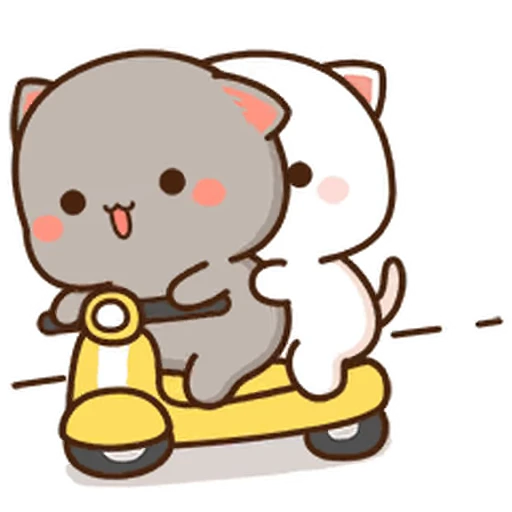 🛵 Стикер «Peach and Goma» для Telegram