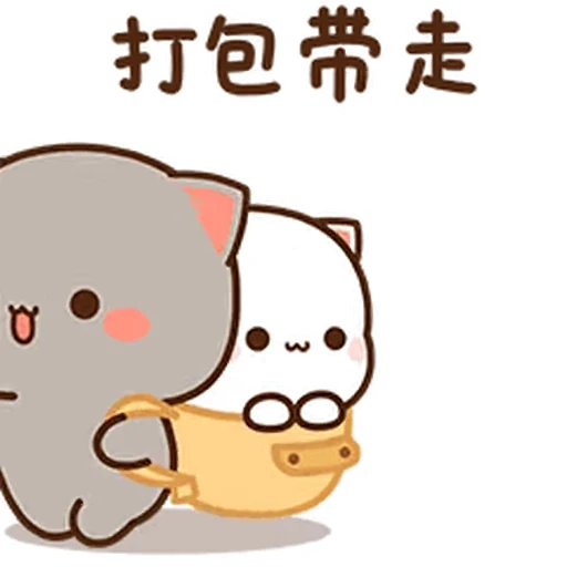 🎒 Стикер «Peach and Goma» для Telegram
