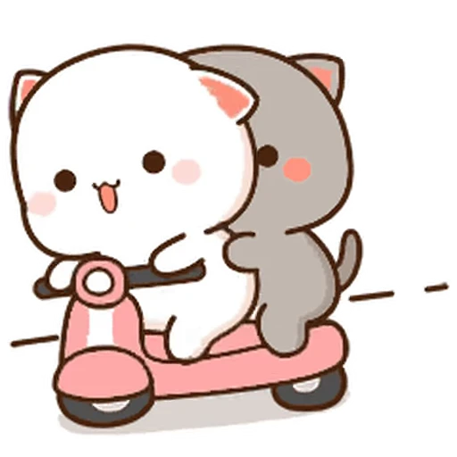 🛵 Стикер «Peach and Goma» для Telegram