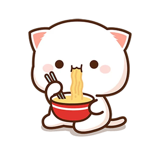 🍜 Стикер «Peach and Goma 4» для Telegram