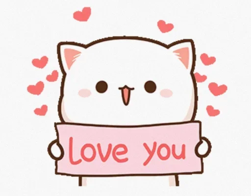 ❤️ Стикер «Peach and Goma» для Telegram