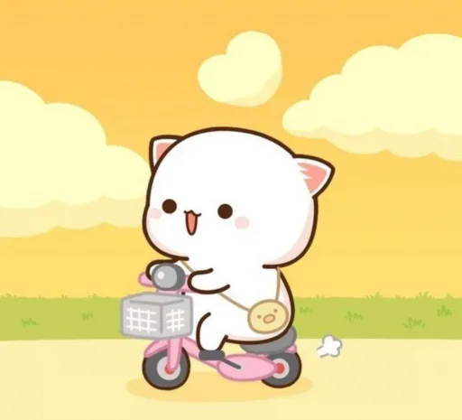 🏍 Стикер «Peach and Goma» для Telegram