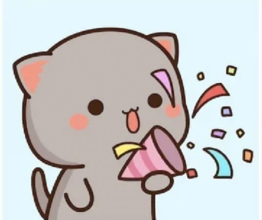 🥳 Стикер «Peach and Goma» для Telegram