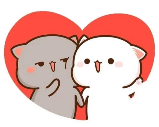 ❤️ Стикер «Peach and Goma» для Telegram