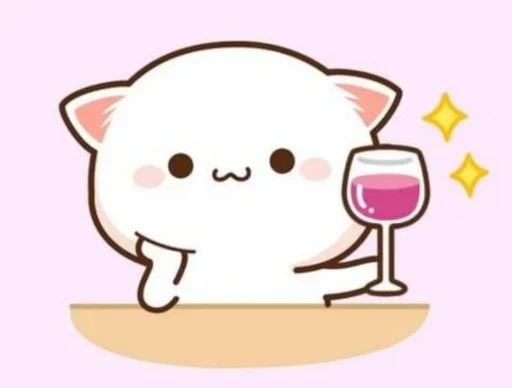 🍷 Стикер «Peach and Goma» для Telegram