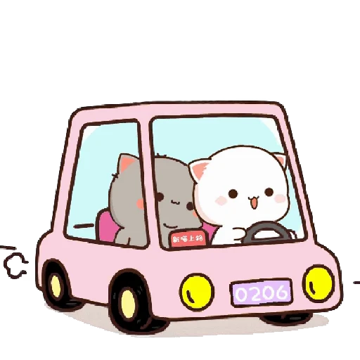 🚗 Стикер «Peach and Goma 8» для Telegram