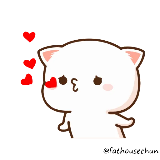 ❤️ Стикер «Peach Cat» для Telegram