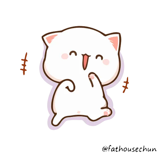 Стикерпак Peach Cat для Telegram
