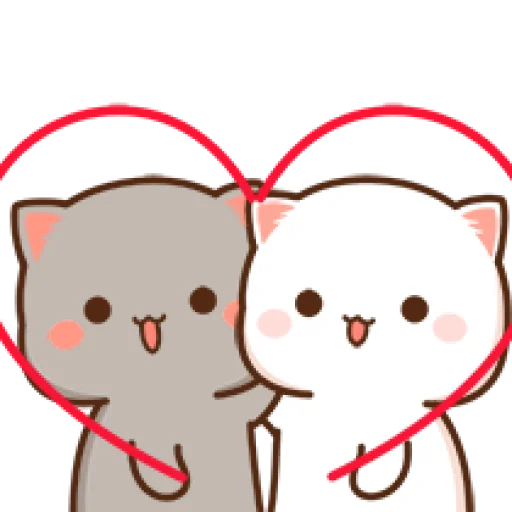 ❤ Стикер «Peach Goma Cats» для Telegram