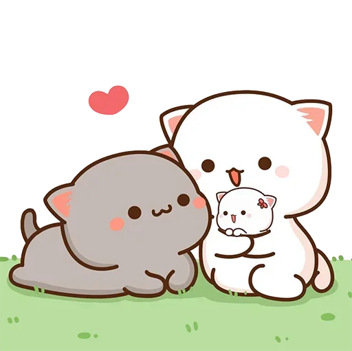 👶 Стикер «Peach Goma Cats» для Telegram