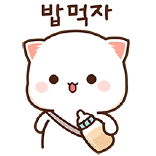 🍼 Стикер «Peach Goma Cats» для Telegram