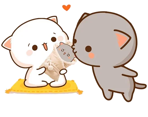 👶 Стикер «Peach Goma Cats» для Telegram