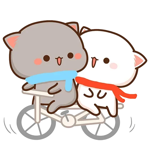 🚲 Стикер «Peach Goma Cats» для Telegram