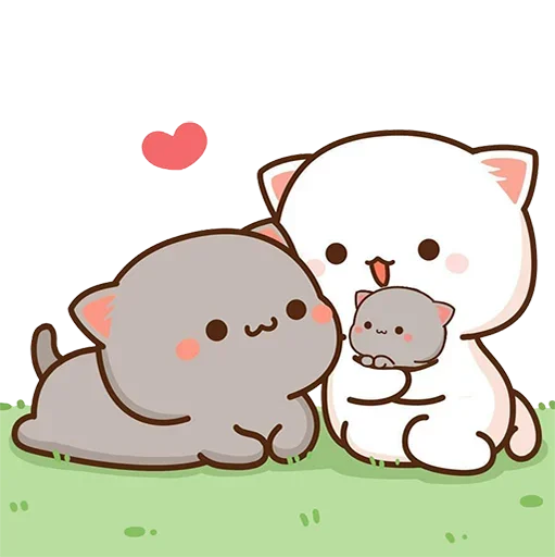 👶 Стикер «Peach Goma Cats» для Telegram