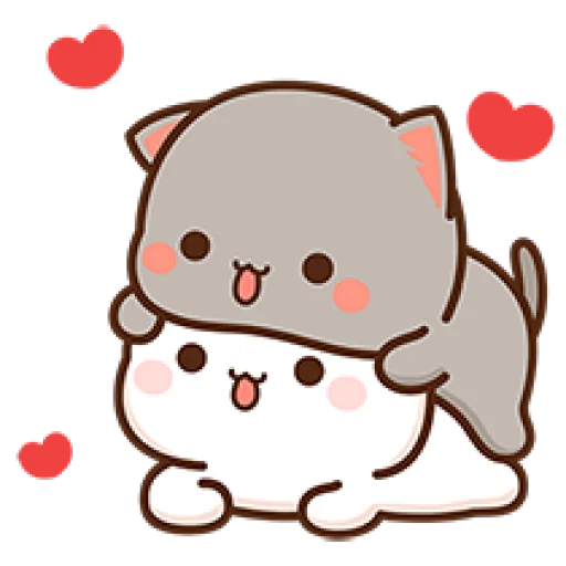 ❤️ Стикер «Peach Goma Cats» для Telegram