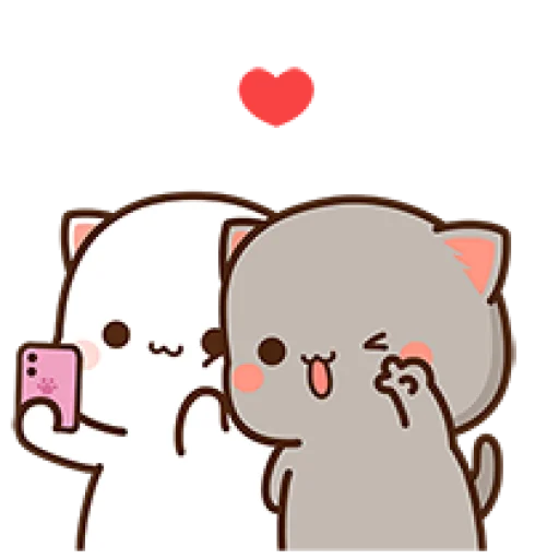 ✌ Стикер «Peach Goma Cats» для Telegram