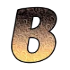 😊 Эмодзи «Буквы в темно-жёлтом градиенте» для Telegram