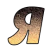 👋 Эмодзи «Буквы в темно-жёлтом градиенте» для Telegram
