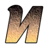 😌 Эмодзи «Буквы в темно-жёлтом градиенте» для Telegram