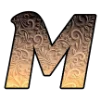 😌 Эмодзи «Буквы в темно-жёлтом градиенте» для Telegram