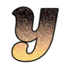 ☺️ Эмодзи «Буквы в темно-жёлтом градиенте» для Telegram
