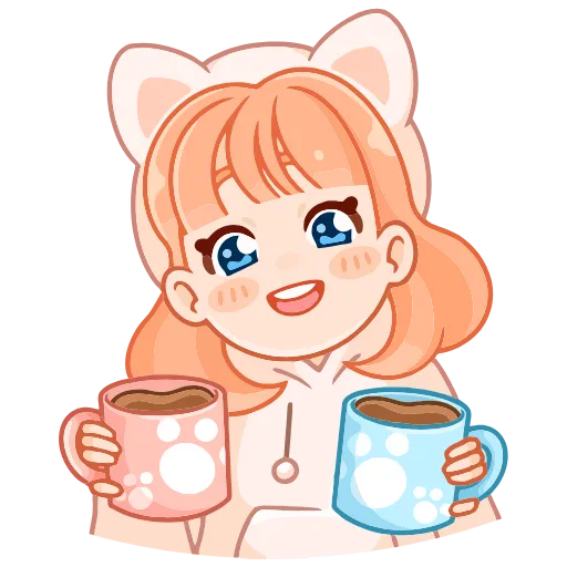 ☕️ Эмодзи «Пичи и Шоко» для Telegram