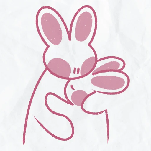 ❤️ Стикер «peachy bunny» для Telegram