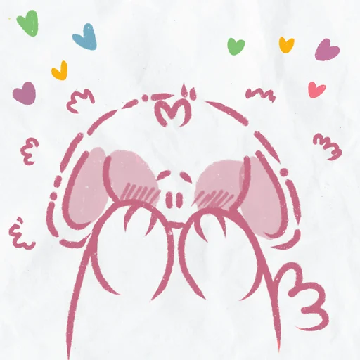 🐇 Стикер «peachy bunny» для Telegram