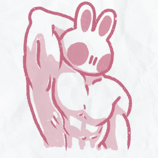 💪 Стикер «peachy bunny» для Telegram