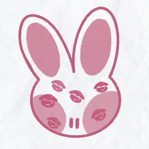 💋 Стикер «peachy bunny» для Telegram