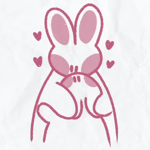 ❤️ Стикер «peachy bunny» для Telegram