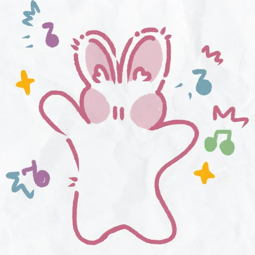 🐰 Стикер «peachy bunny» для Telegram