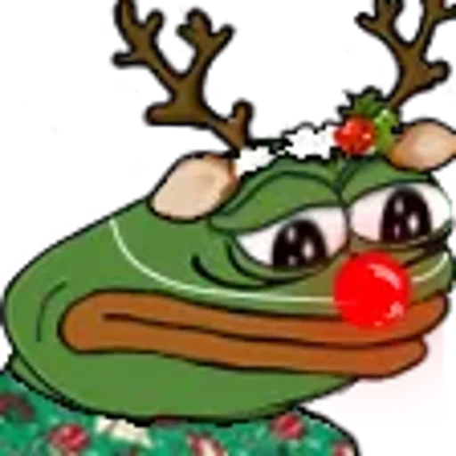 🦌 Стикер «Peepo Christmas» для Telegram