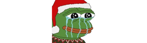 😢 Стикер «peepoNewYear 7tv» для Telegram