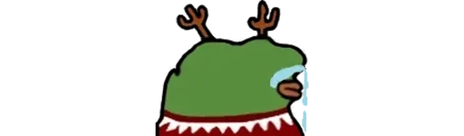 😭 Стикер «peepoNewYear 7tv» для Telegram